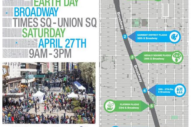 The 30-block stretch along Broadway will be rid of cars for several hours on Car Free Earth Day.